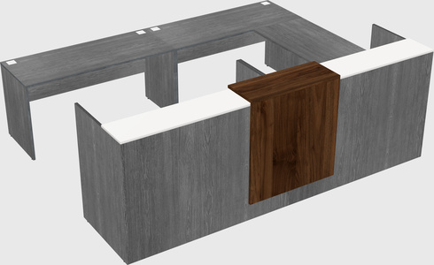 Shared one sided u-shaped reception desk