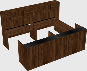 Shared one sided u-shaped reception desk