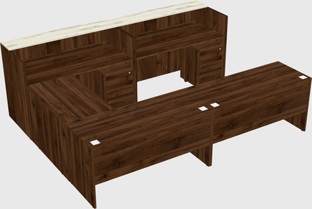 Shared one sided u-shaped reception desk