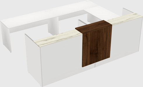 Shared one sided u-shaped reception desk