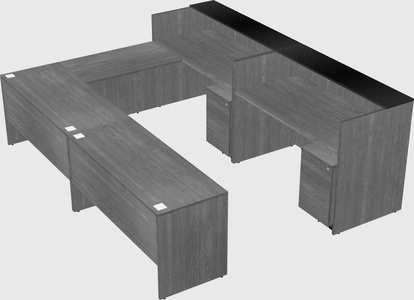 Shared one sided u-shaped reception desk