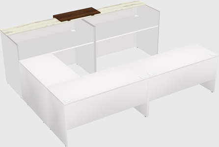 Shared one sided u-shaped reception desk