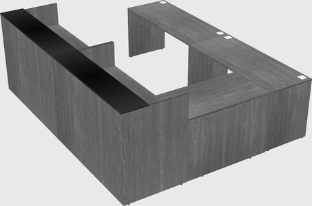 Shared one sided u-shaped reception desk