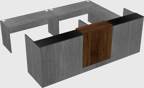 Shared one sided u-shaped reception desk