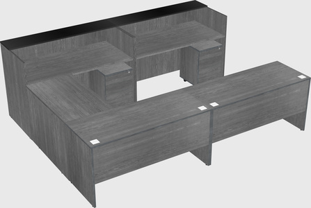 Shared one sided u-shaped reception desk