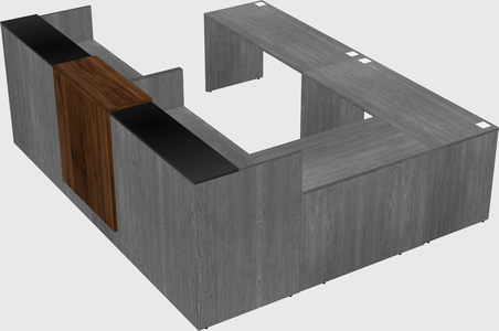 Shared one sided u-shaped reception desk