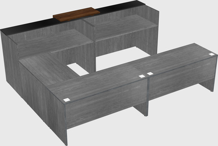 Shared one sided u-shaped reception desk
