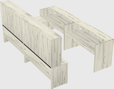 Shared one sided u-shaped reception desk