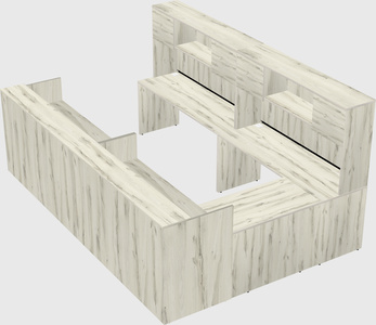Shared one sided u-shaped reception desk