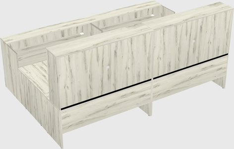 Shared one sided u-shaped reception desk