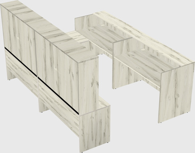 Shared one sided u-shaped reception desk