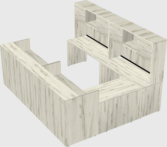 Shared one sided u-shaped reception desk