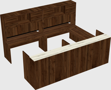 Shared one sided u-shaped reception desk