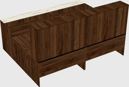 Shared one sided u-shaped reception desk