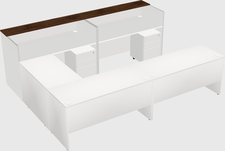 Shared one sided u-shaped reception desk