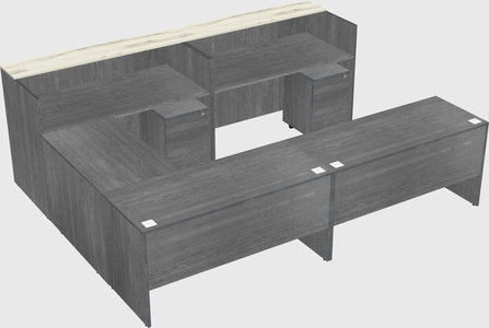 Shared one sided u-shaped reception desk