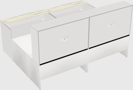 Shared one sided u-shaped reception desk