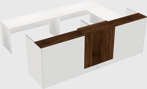 Shared one sided u-shaped reception desk