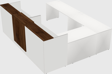 Shared one sided u-shaped reception desk