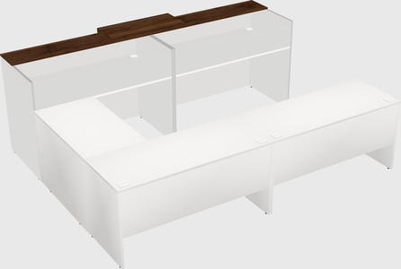 Shared one sided u-shaped reception desk