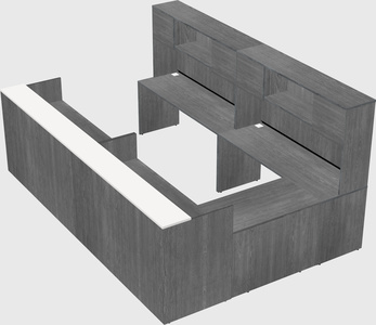 Shared one sided u-shaped reception desk