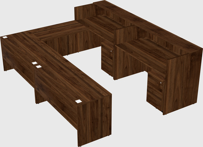 Shared one sided u-shaped reception desk