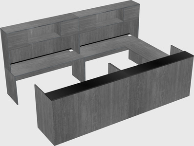 Shared one sided u-shaped reception desk