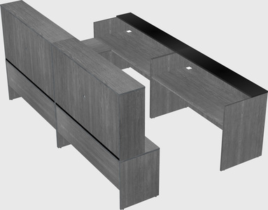 Shared one sided u-shaped reception desk