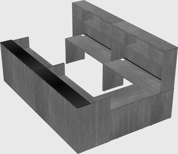 Shared one sided u-shaped reception desk