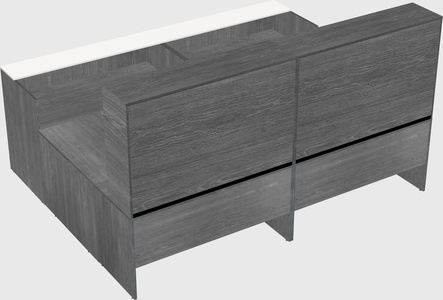 Shared one sided u-shaped reception desk
