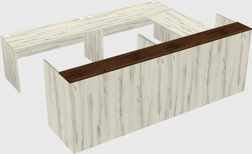Shared one sided u-shaped reception desk