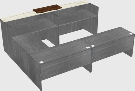 Shared one sided u-shaped reception desk