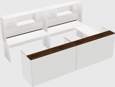 Shared one sided u-shaped reception desk