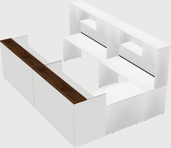 Shared one sided u-shaped reception desk