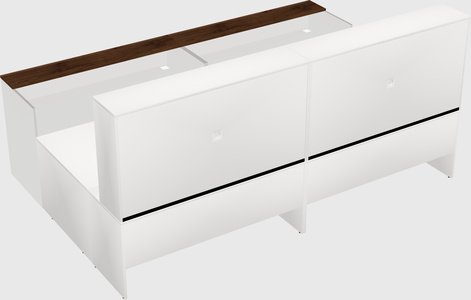 Shared one sided u-shaped reception desk