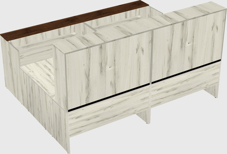 Shared one sided u-shaped reception desk
