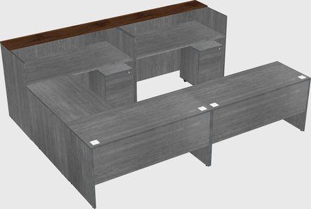 Shared one sided u-shaped reception desk