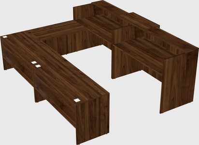 Shared one sided u-shaped reception desk