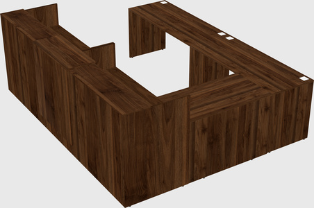 Shared one sided u-shaped reception desk