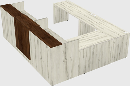 Shared one sided u-shaped reception desk