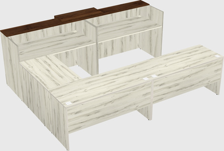 Shared one sided u-shaped reception desk