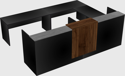 Shared one sided u-shaped reception desk