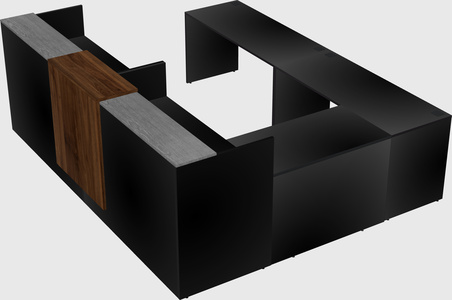 Shared one sided u-shaped reception desk