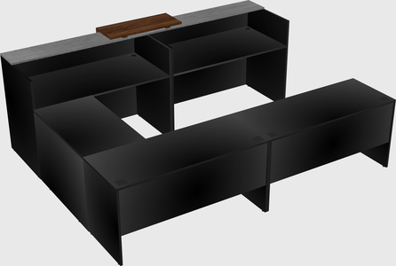 Shared one sided u-shaped reception desk