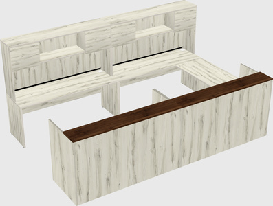 Shared one sided u-shaped reception desk