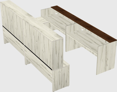 Shared one sided u-shaped reception desk