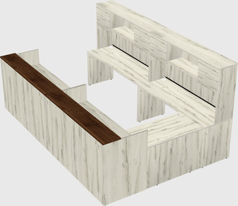Shared one sided u-shaped reception desk