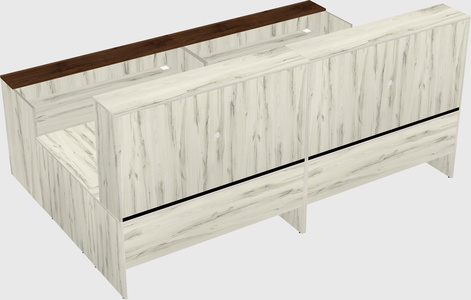 Shared one sided u-shaped reception desk