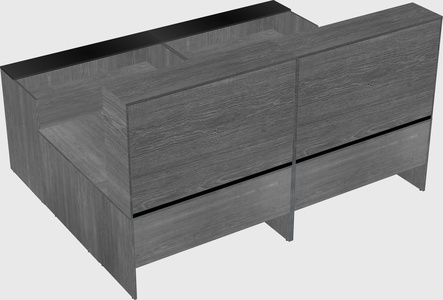 Shared one sided u-shaped reception desk