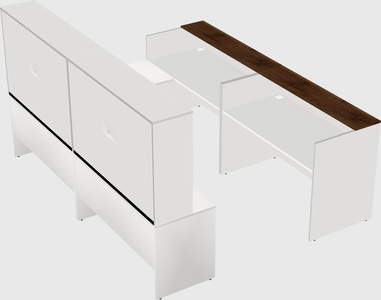 Shared one sided u-shaped reception desk